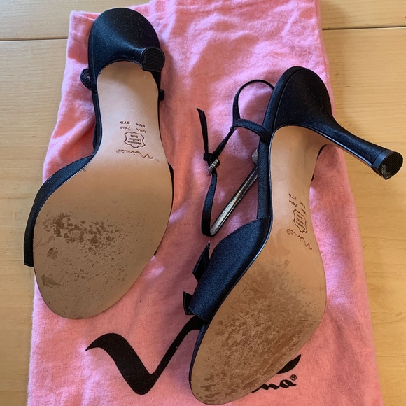 Nina Black Satin Dress/Formal Shoes - Picture 4 of 6